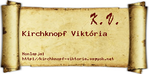 Kirchknopf Viktória névjegykártya