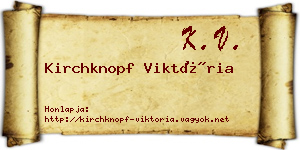 Kirchknopf Viktória névjegykártya